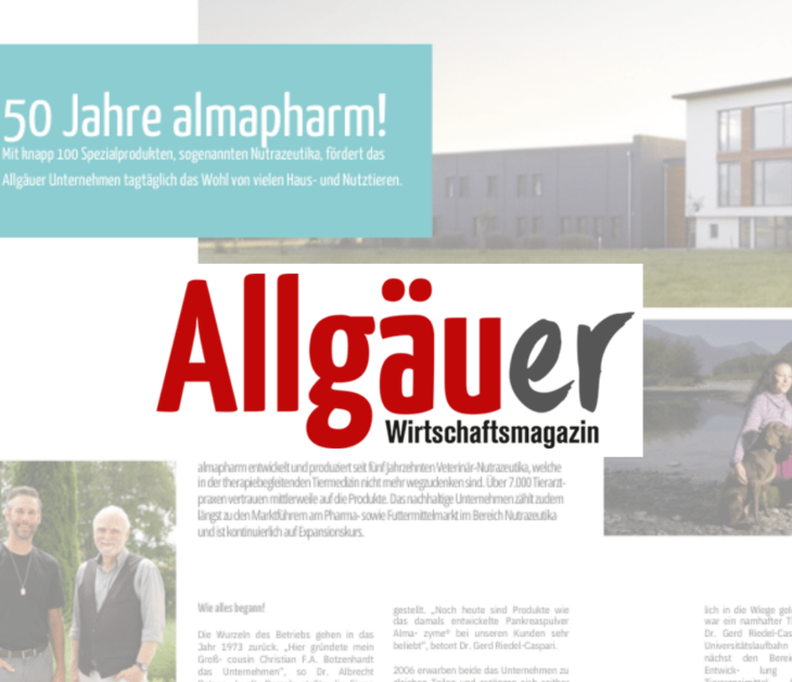 Allgäuer Wirtschaftsmagazin:<br/>50 Jahre almapharm!