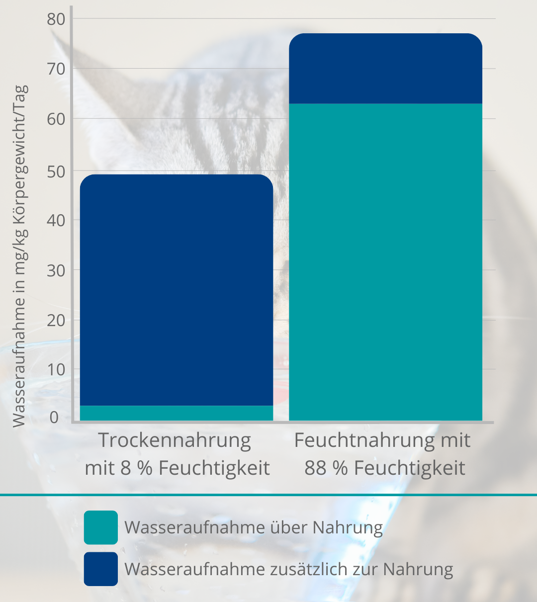 Wasseraufnahme in mg/kg Körpergewicht/Tag