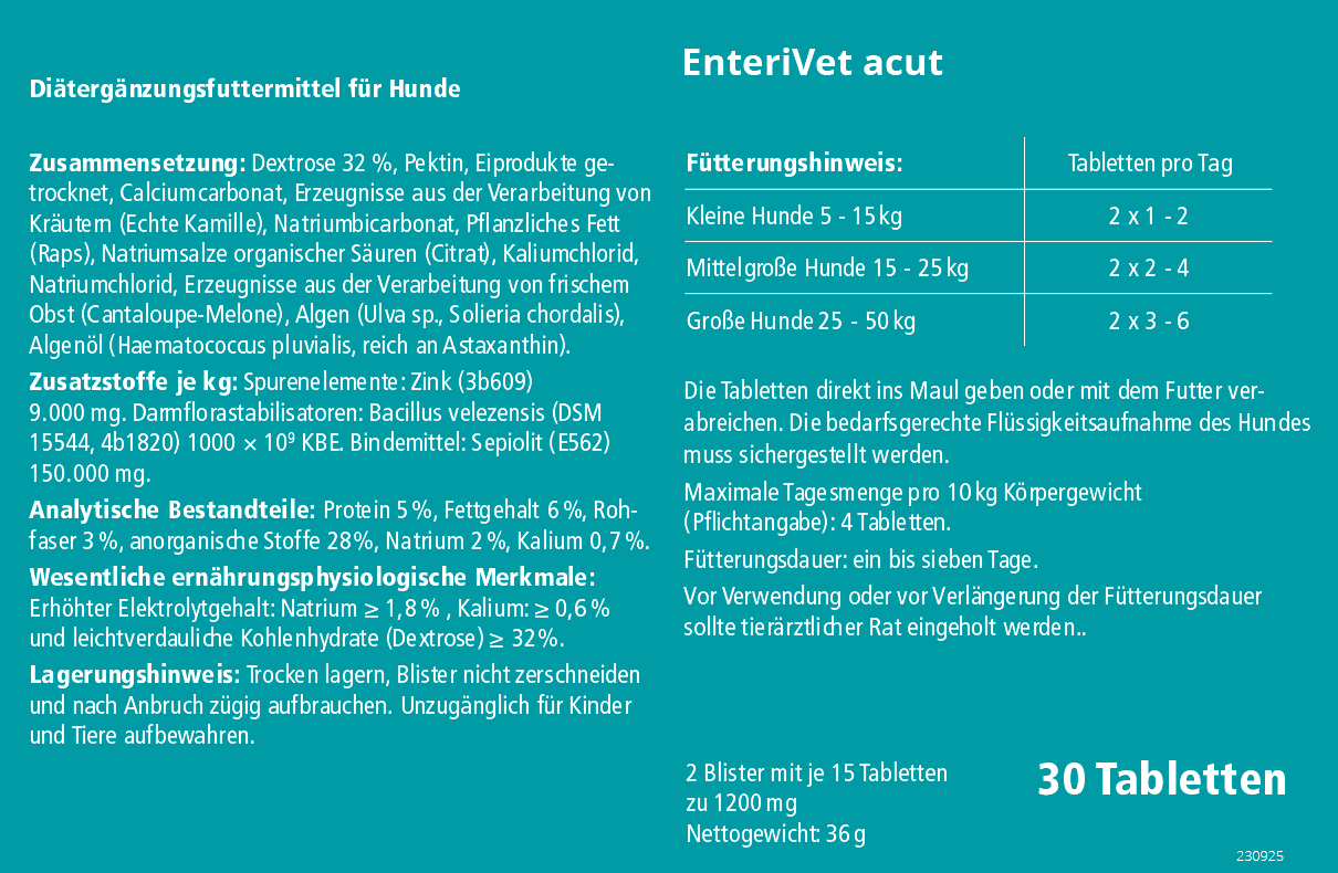 EnteriVet acut 30 Tabletten – Bild 2