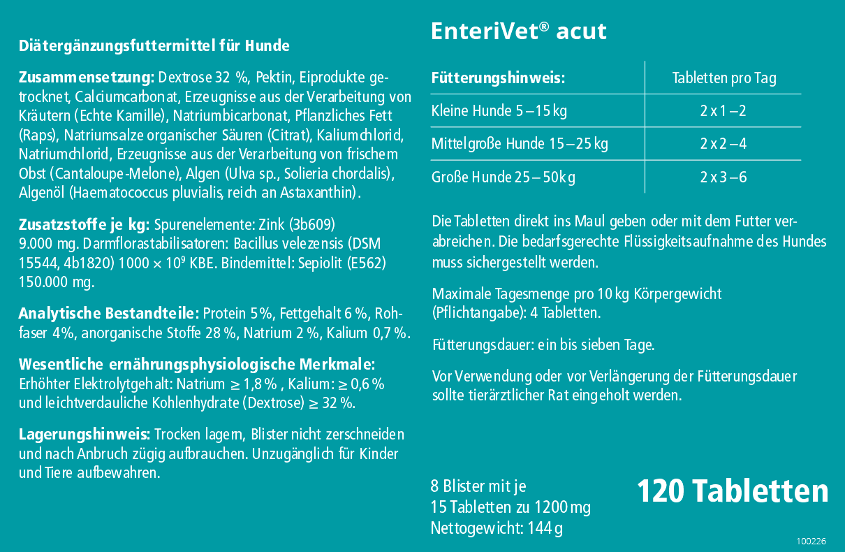 EnteriVet® acut 120 Tabletten – Bild 2