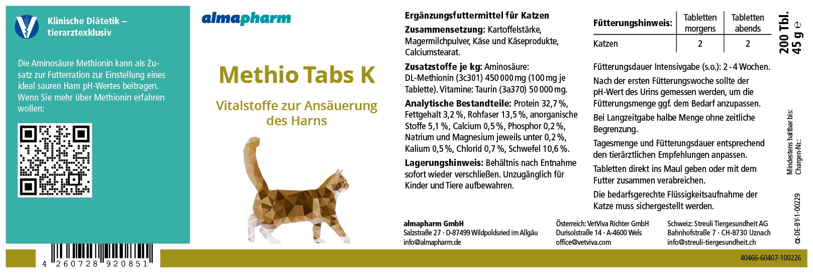Methio Tabs K 200 Tabletten – Bild 2